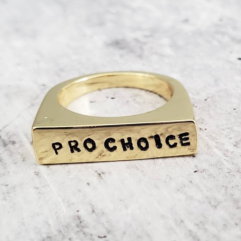 PRO CHOICE Gold or Silver Flat Top Ring Rings La Vie Bien PRO CHOICE Gold or Silver Flat Top Ring