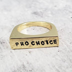 PRO CHOICE Gold or Silver Flat Top Ring Rings La Vie Bien PRO CHOICE Gold or Silver Flat Top Ring
