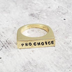 PRO CHOICE Gold or Silver Flat Top Ring Rings La Vie Bien PRO CHOICE Gold or Silver Flat Top Ring