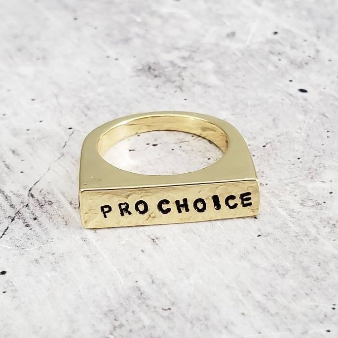 PRO CHOICE Gold or Silver Flat Top Ring Rings La Vie Bien PRO CHOICE Gold or Silver Flat Top Ring