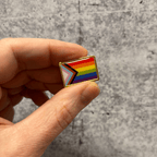 Progress Pride Flag Pin | LGBTQ Rainbow Flag Gold and Enamel Pin Brooch Jewelry La Vie Bien Progress Pride Flag Pin | LGBTQ Rainbow Flag Gold and Enamel Pin Brooch