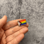 Progress Pride Flag Pin | LGBTQ Rainbow Flag Gold and Enamel Pin Brooch Jewelry La Vie Bien Progress Pride Flag Pin | LGBTQ Rainbow Flag Gold and Enamel Pin Brooch