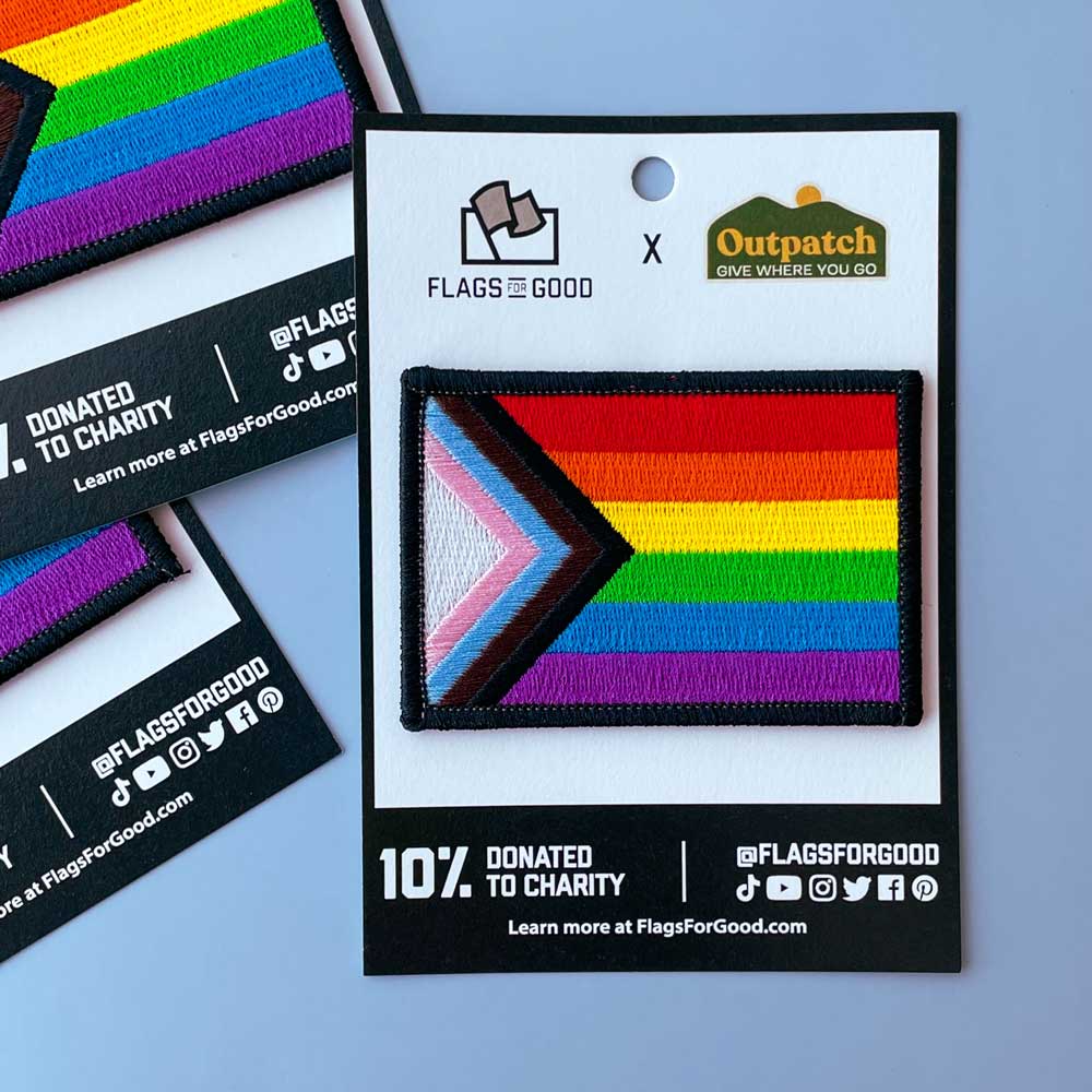 Progress Pride Flag Stick-On Patch Patch La Vie Bien Progress Pride Flag Stick-On Patch