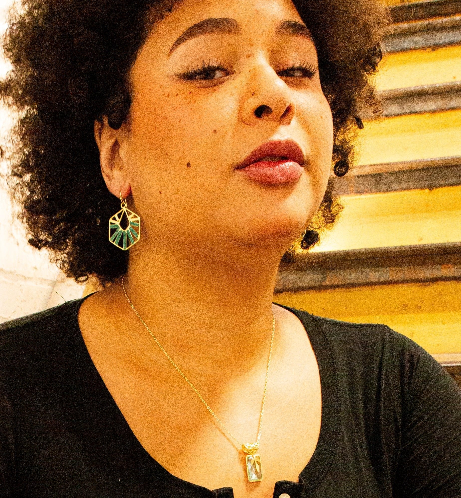 Promenade Glass Pendant Necklace by Fair Anita