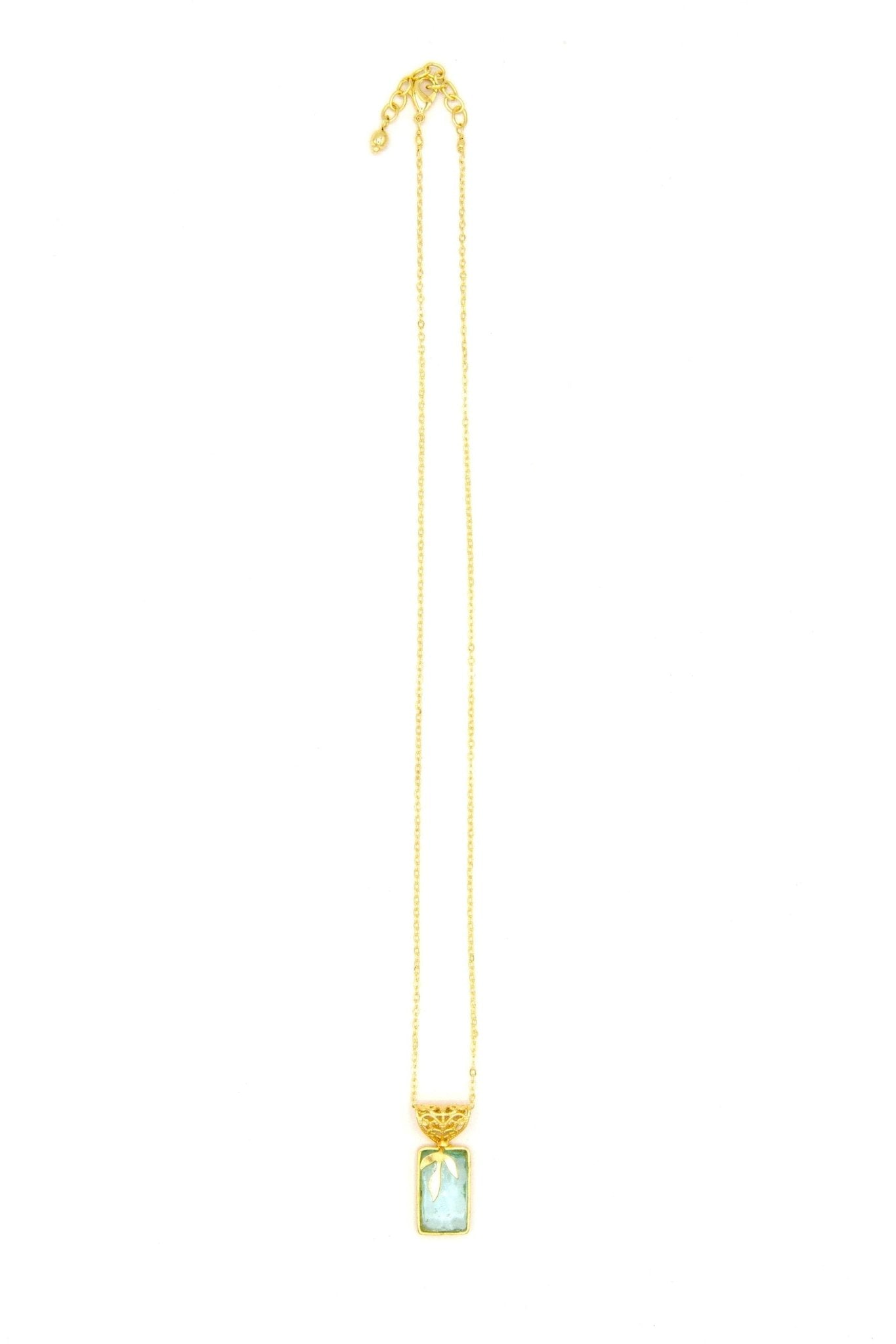 Promenade Glass Pendant Necklace by Fair Anita