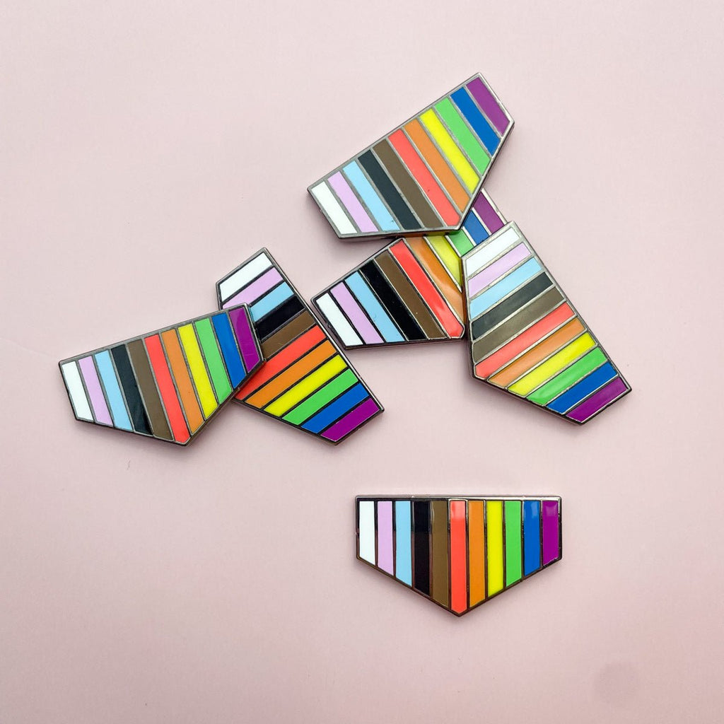 Pronoun + Flag Magnet Pin Badges (Bottom Flags Only) Enamel Pin La Vie Bien Pronoun + Flag Magnet Pin Badges (Bottom Flags Only)
