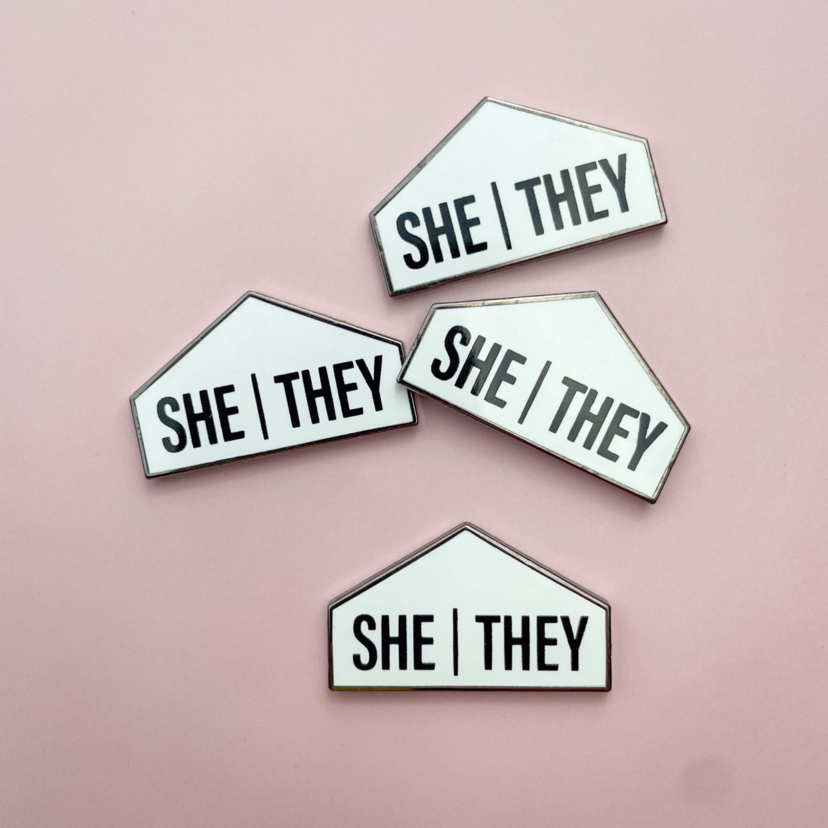 Pronoun + Flag Magnet Pin Badges (Top Pronouns Only) Enamel Pin La Vie Bien Pronoun + Flag Magnet Pin Badges (Top Pronouns Only)