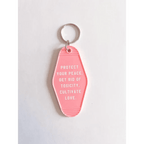 Protect your Peace Acrylic Retro Motel Keychain by Polished Prints