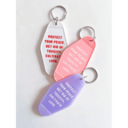 Protect your Peace Acrylic Retro Motel Keychain by Polished Prints