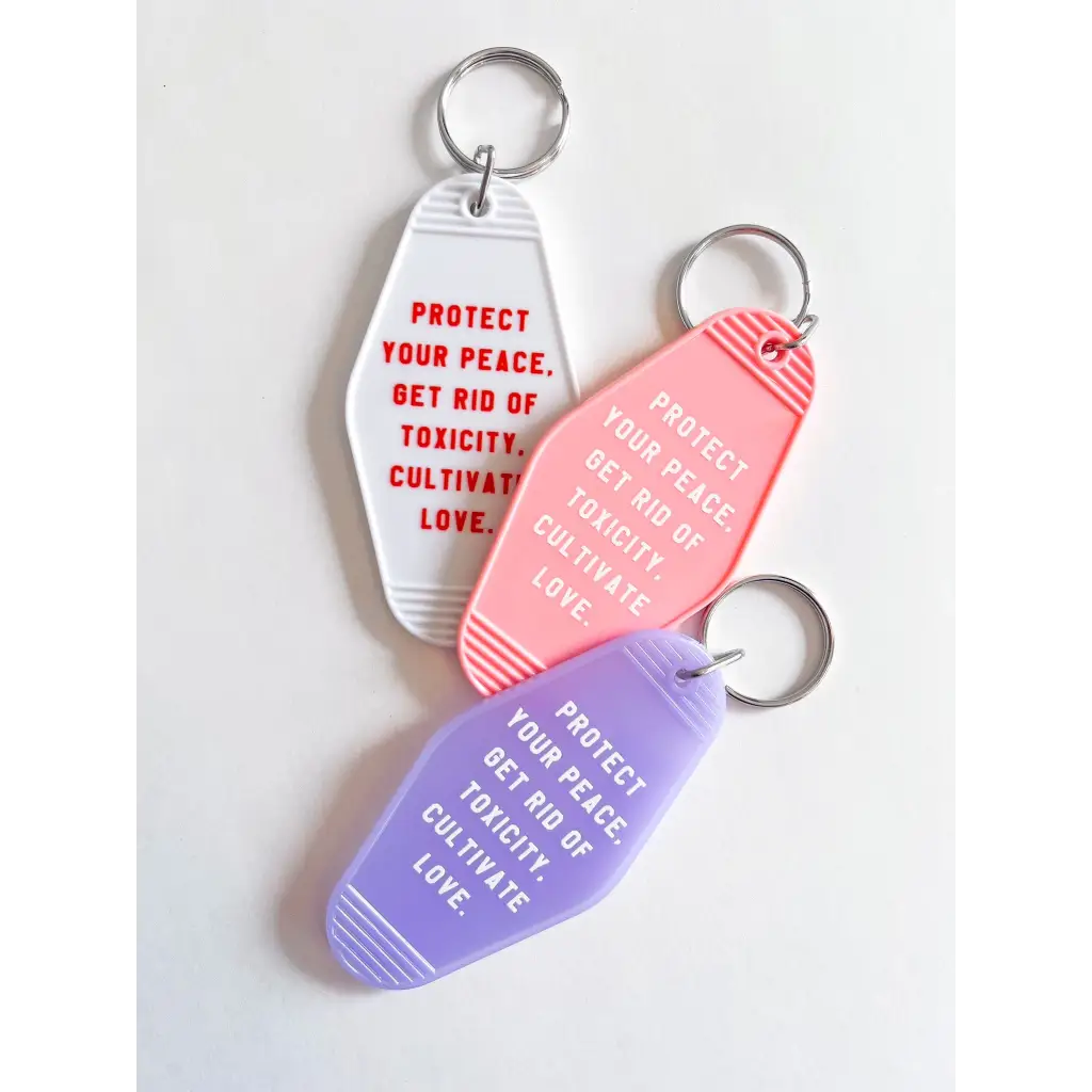 Protect your Peace Acrylic Retro Motel Keychain