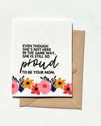 Proud to Be Your Mom Mother Loss Sympathy Mother's Day Card by Five Dot Post
