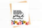 Proud to Be Your Mom Mother Loss Sympathy Mother's Day Card by Five Dot Post