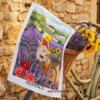 Provence Lavender Hills French Cotton Kitchen Towel by Label France Kitchen towel La Vie Bien Provence Lavender Hills French Cotton Kitchen Towel by Label France