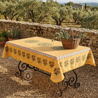 Provence Olivier Yellow French Provencal Polyester Tablecloth - 59x90" Rectangular