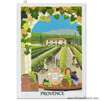Provence Winery French Cotton Kitchen Towel by Label France by I Dream of France