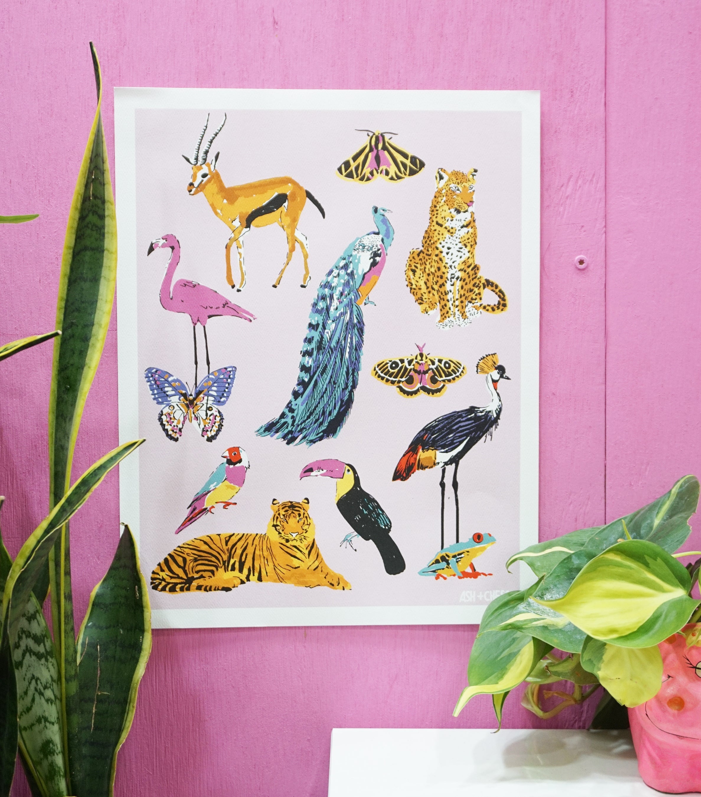 11x14 Animal Kaleidoscope Art Print