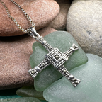 Marcasite Irish Saint Brigid's Cross Necklace
