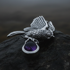 Regal Owl Necklace in Sterling Silver