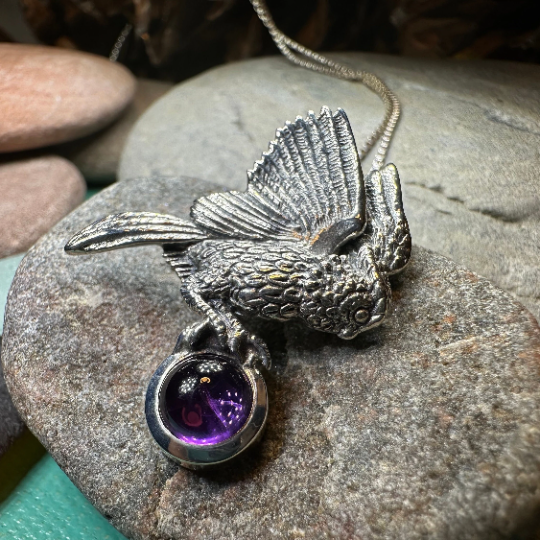 Regal Owl Necklace in Sterling Silver