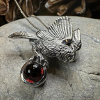 Regal Owl Necklace in Sterling Silver