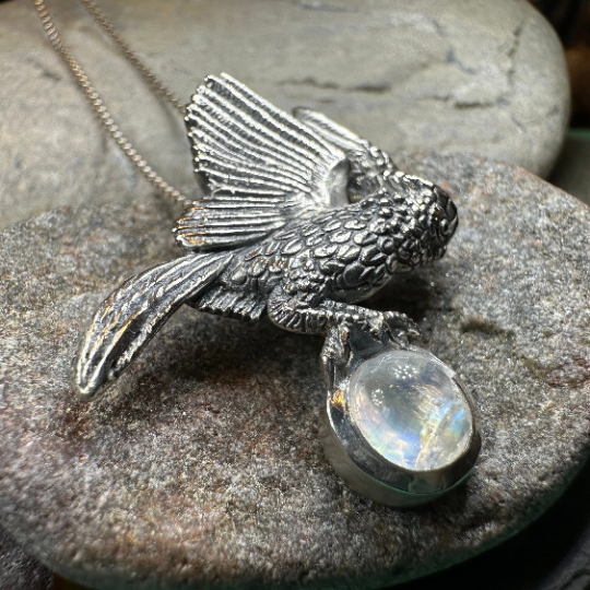 Regal Owl Necklace in Sterling Silver