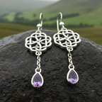 Kate Celtic Knot Earrings in Sterling Silver