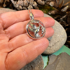 Tropical Hummingbird Necklace in Sterling Silver