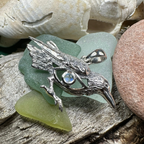 Rona Raven Necklace in Sterling Silver