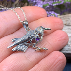 Rona Raven Necklace in Sterling Silver