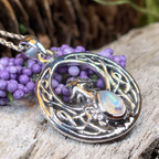 Celtic Rising Phoenix Necklace in Sterling Silver