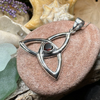 McKenna Celtic Trinity Knot Heart Necklace in Sterling Silver