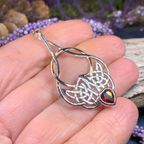 Endless Love Celtic Knot Necklace in Sterling Silver