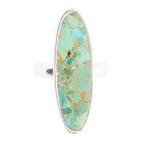 Pueblo Blue Turquoise and Sterling Silver Oval Ring by Barse Jewelry