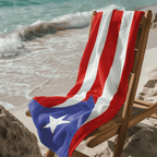 Puerto Rico Flag Beach Towel Beach Towel (Generic Brand) La Vie Bien Puerto Rico Flag Beach Towel