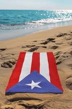 Puerto Rico Flag Beach Towel Beach Towel (Generic Brand) La Vie Bien Puerto Rico Flag Beach Towel