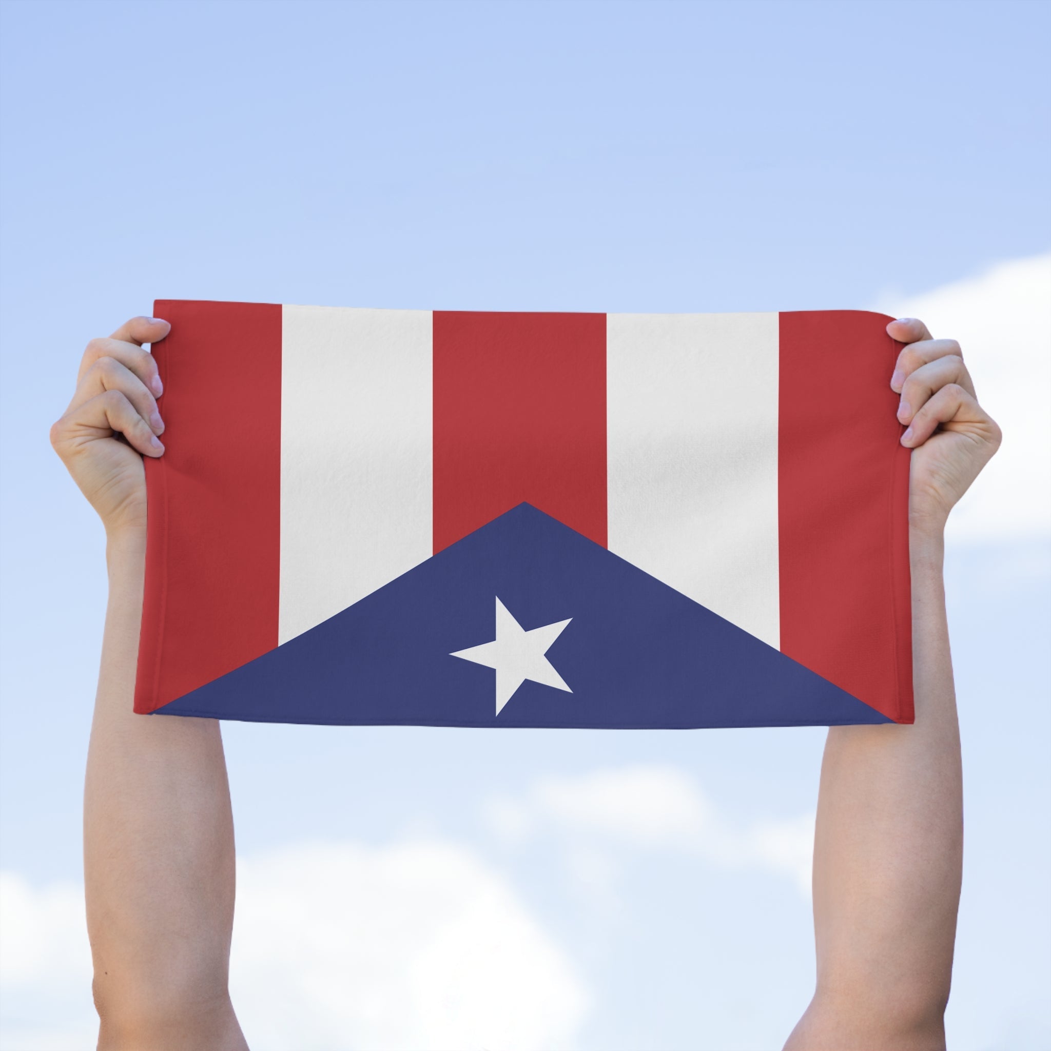 Puerto Rico Flag Rally Towel Rally Towel La Vie Bien Puerto Rico Flag Rally Towel