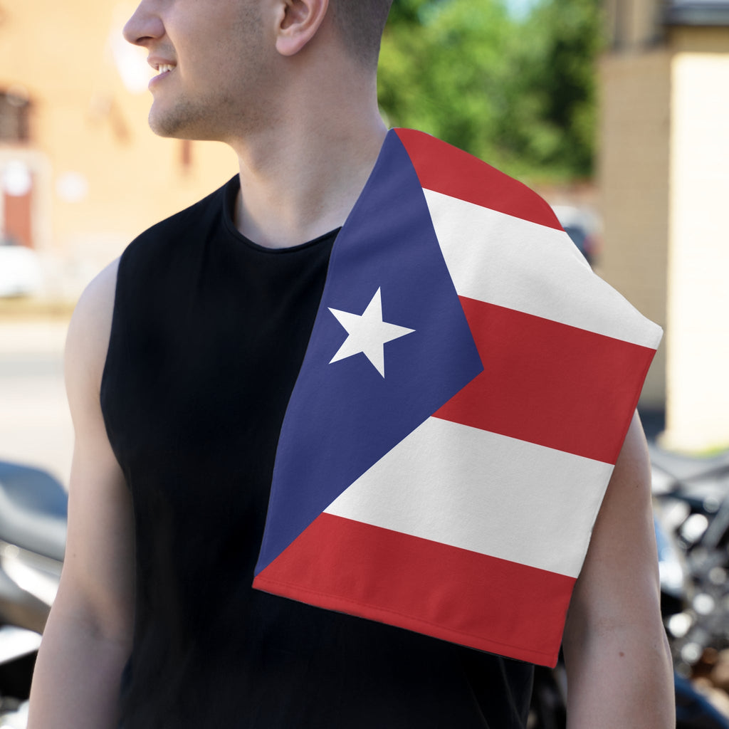 Puerto Rico Flag Rally Towel Rally Towel La Vie Bien Puerto Rico Flag Rally Towel