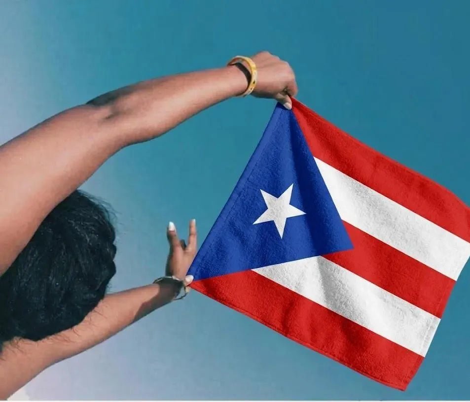 Puerto Rico Flag Rally Towel Rally Towel La Vie Bien Puerto Rico Flag Rally Towel