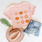 Pumpkin and Flowers adult tee - Fall collection by Benny and Ray Apparel