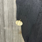 Pumpkin Earrings - Wood Stud Earrings