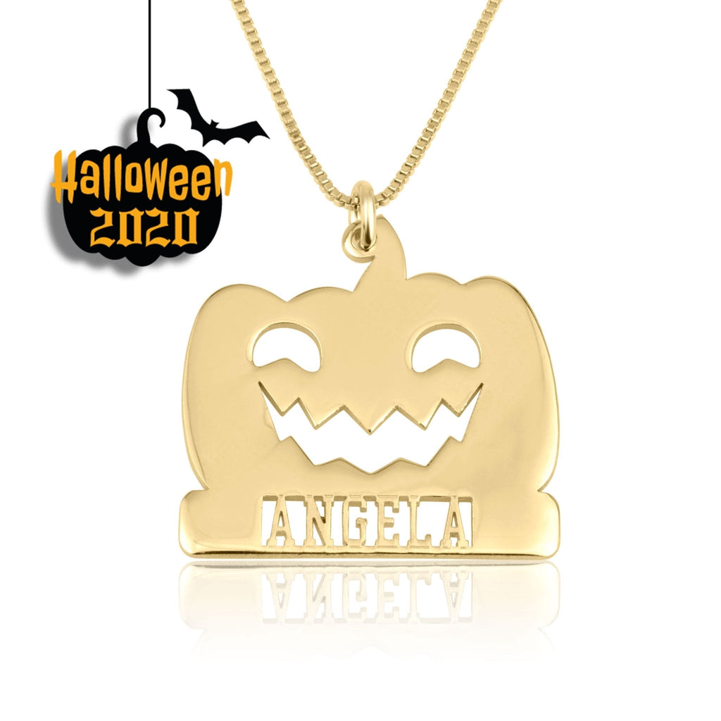Pumpkin Necklace With Name La Vie Bien Pumpkin Necklace With Name