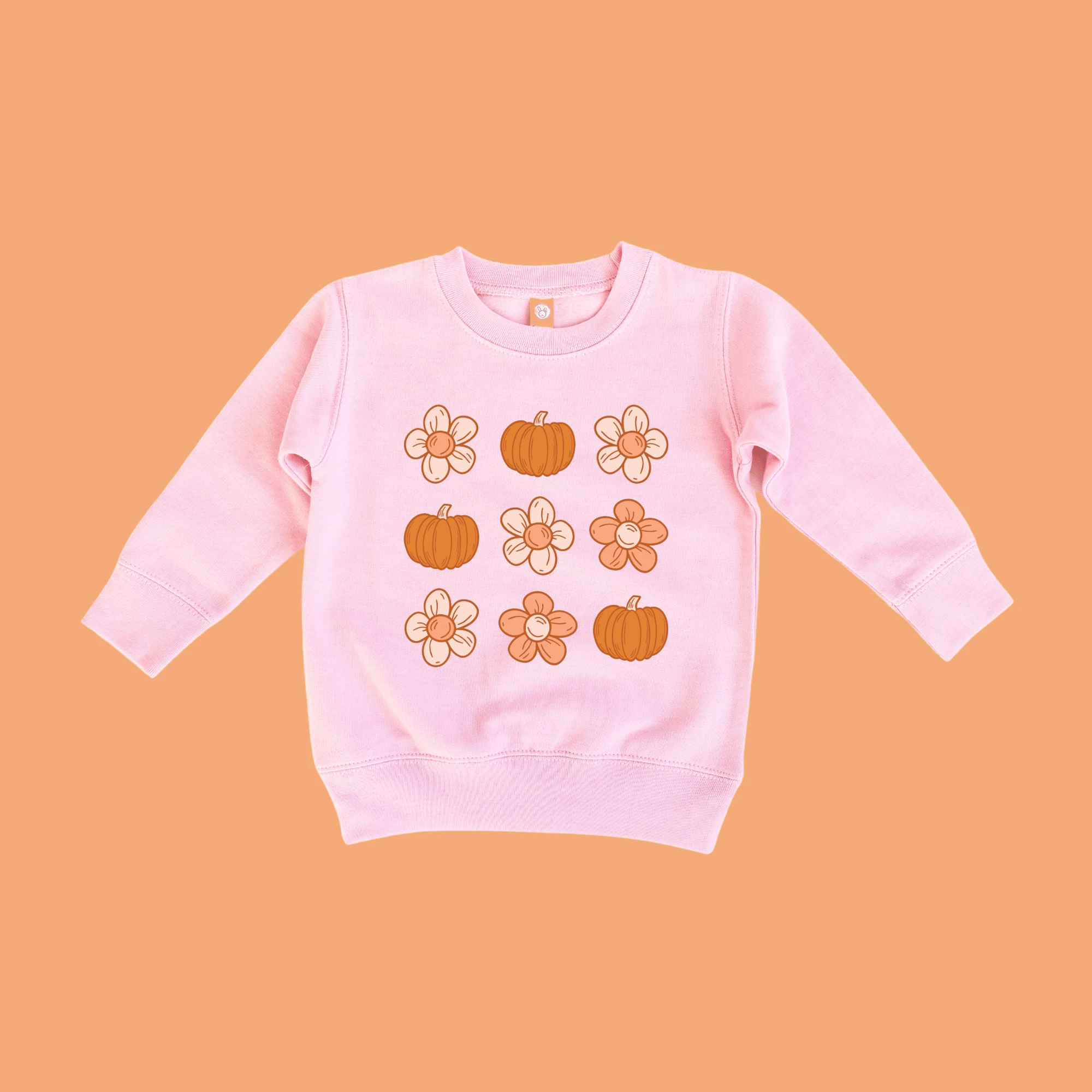 Pumpkins and Flowers toddler and youth Sweatshirt, Fall collection by Benny and Ray Apparel