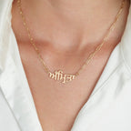 Punjabi Paperclip Name Necklace La Vie Bien Punjabi Paperclip Name Necklace