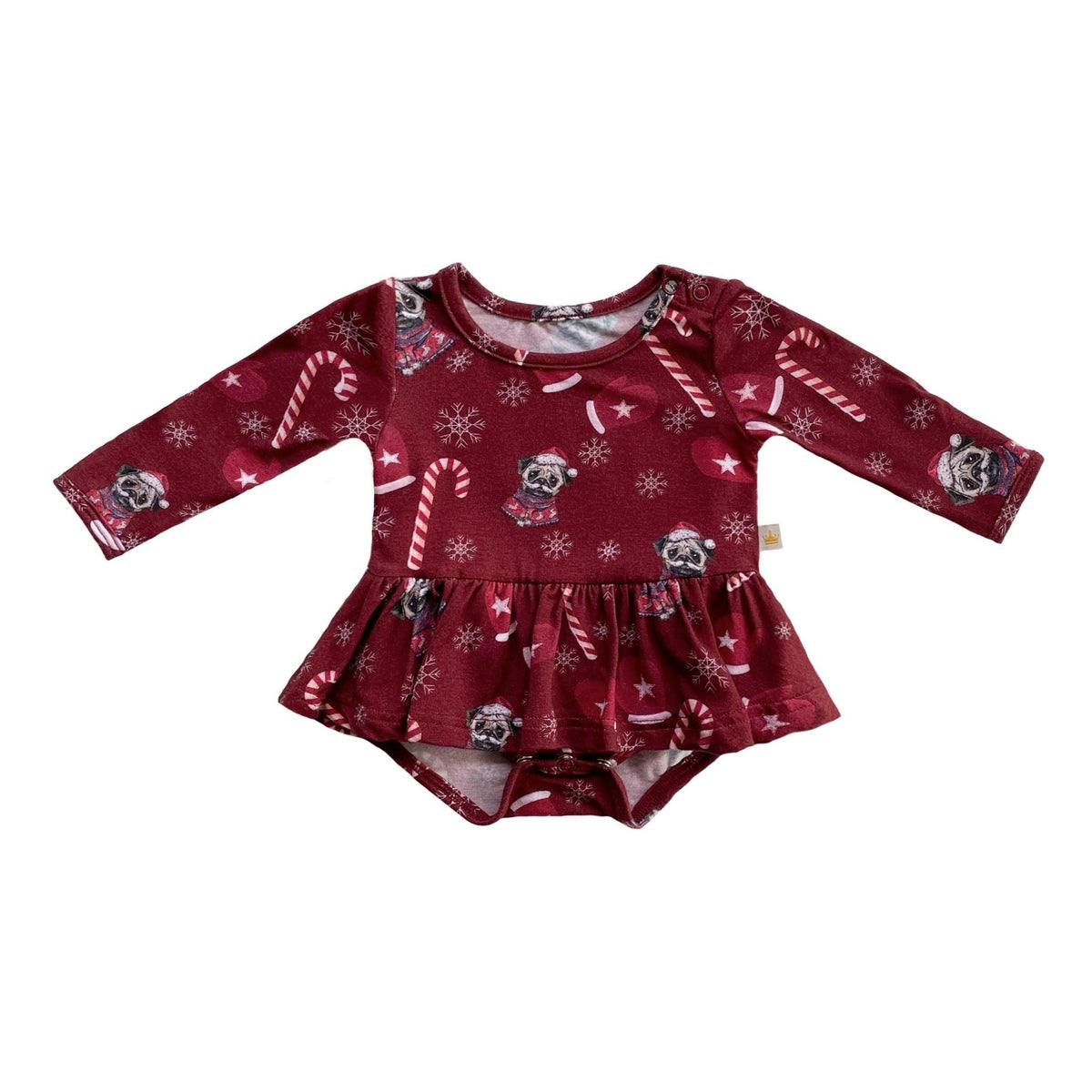 Puppy Candy Cane Snow Mittens Winter Christmas Holiday Baby Twirl Dress Bodysuit La Vie Bien Puppy Candy Cane Snow Mittens Winter Christmas Holiday Baby Twirl Dress
