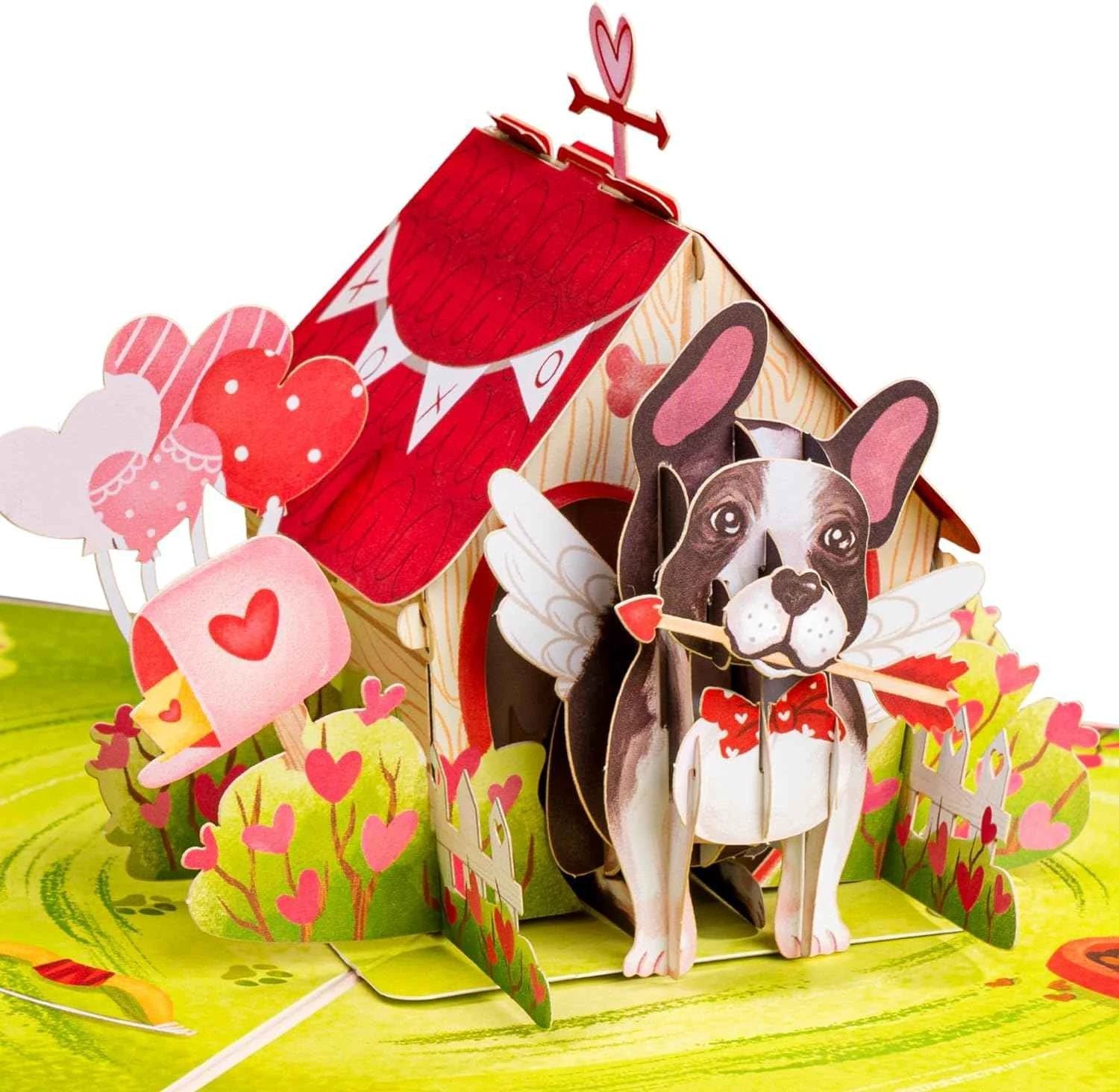 Pup's Love Cabin Pop Up Card, with Keepsake - 5"x7" by Paper Love