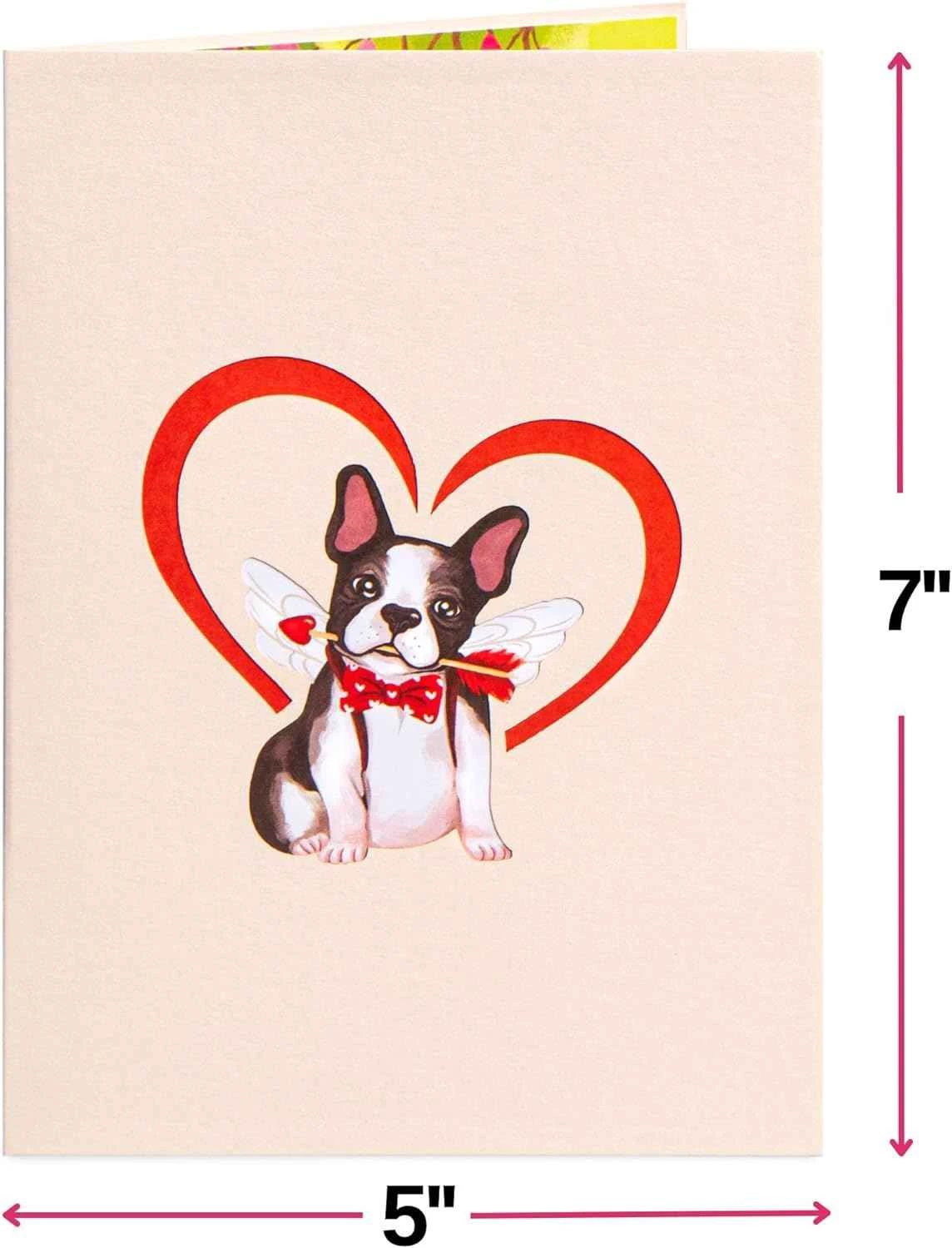 Pup's Love Cabin Pop Up Card, with Keepsake - 5"x7" by Paper Love