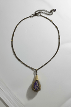 Purple Agate Necklace Necklaces La Vie Bien Purple Agate Necklace