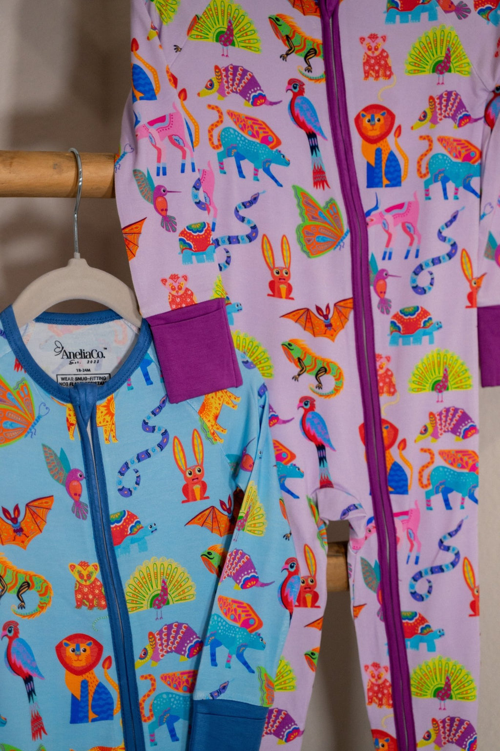 Purple Alebrije Bamboo Pajamas La Vie Bien Purple Alebrije Bamboo Pajamas