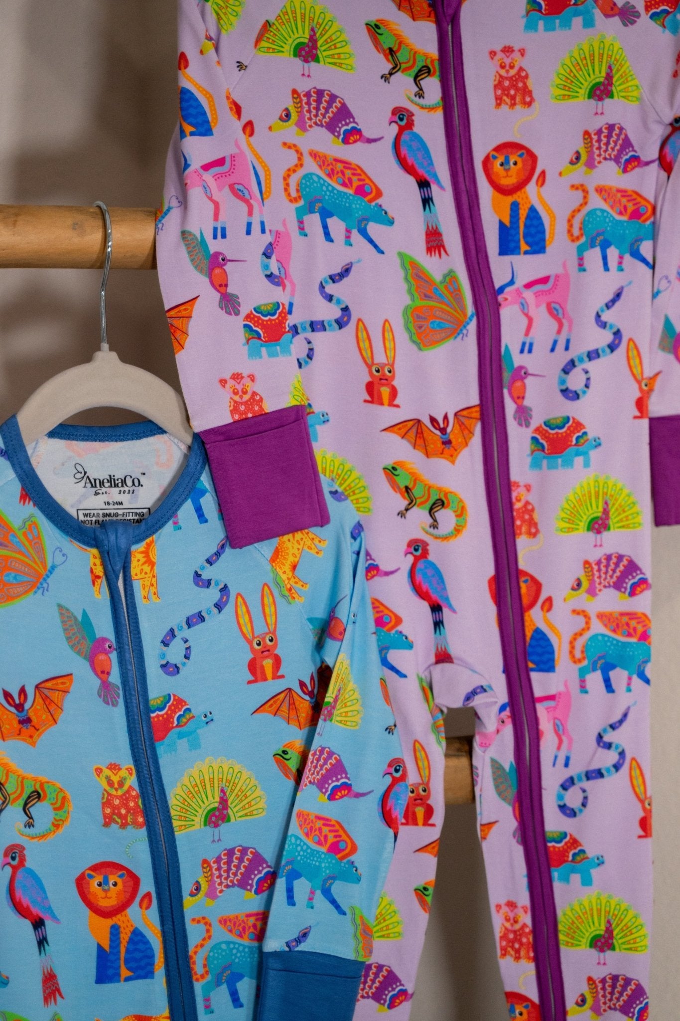 Purple Alebrije Bamboo Pajamas La Vie Bien Purple Alebrije Bamboo Pajamas