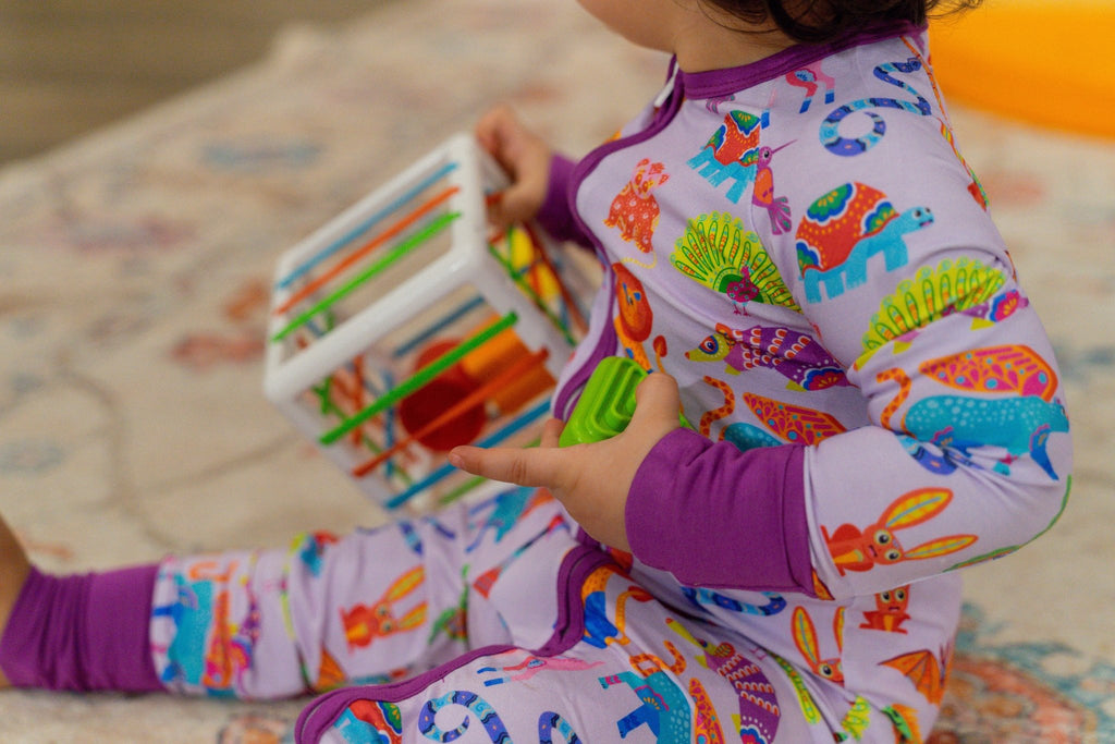 Purple Alebrije Bamboo Pajamas La Vie Bien Purple Alebrije Bamboo Pajamas